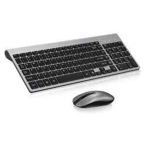CIMETECH EASYTYPING KF10 WIRELESS KEYBOARD MOUSE COMBO SCISSOR SWITCH - Silver